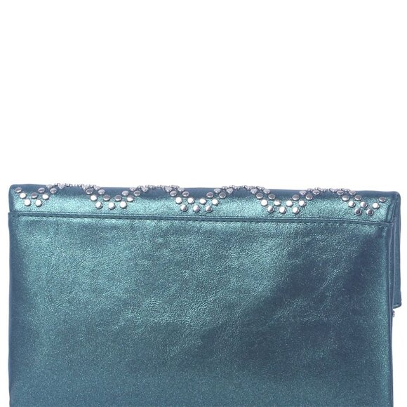 DIONA J WOMEN'S STYLISH STUD DESIGN ZIPPER CROSSBODY BAG COLOR BLACK - Picture 2 of 5